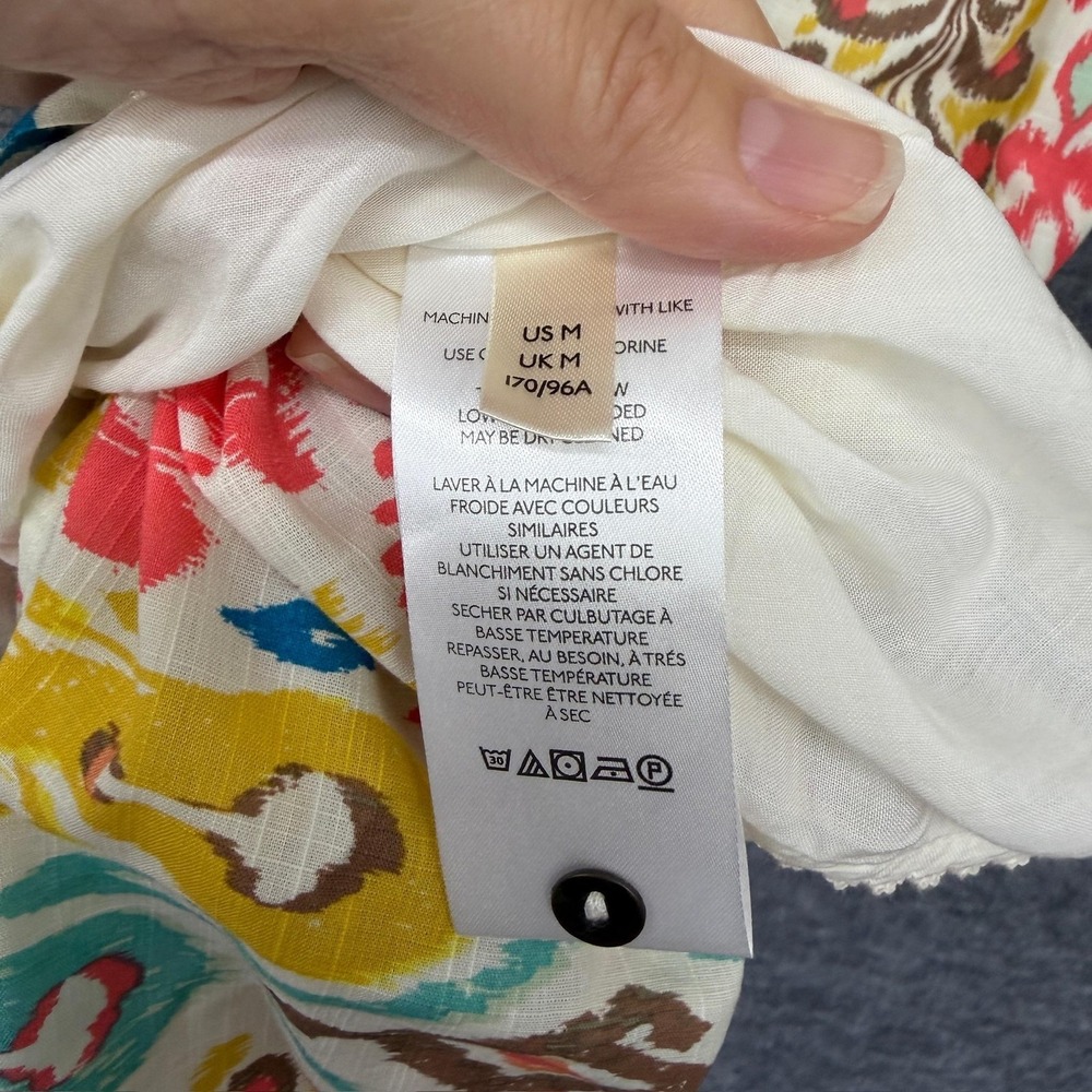 Anthropologie Felipa Maxi Dress Womens Medium Multicolor Ikat Midi Smocked NWT - Picture 5 of 11